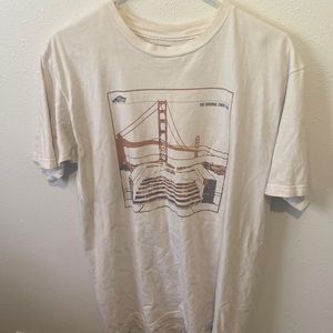 White VANS graphic tee in a large